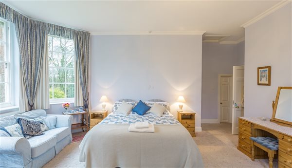 blue room at Marshwood Farm B&B